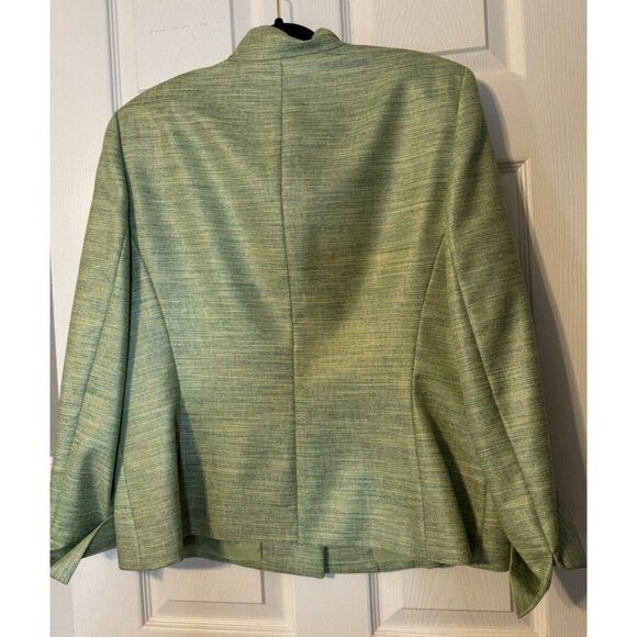 Kasper Separates Suit Jacket Blazer 16 Green Classic 3 Button Stretch - Picture 10 of 12